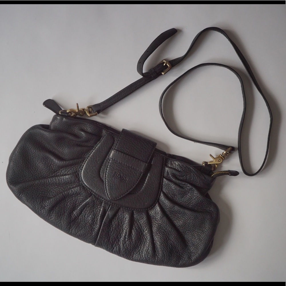 HUGO BOSS LEATHER CROSSBODY & CLUTCH